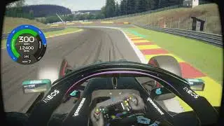 Driving Pouhon flat in the Mercedes W11 for Assetto Corsa