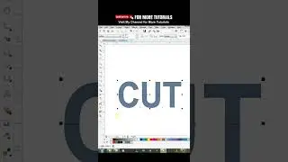 Cut text in CorelDraw || #coreldraw #graphicdesign #shorts #viral