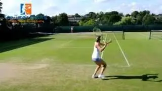 Female Tennis Pro | Martina Hingis 2014 Training | Court Level View