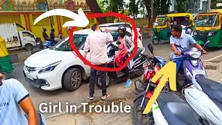 Big Accident Girl in Trouble in Bangalore road accident