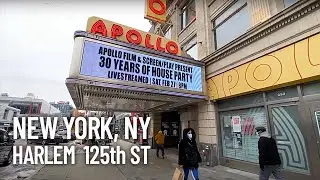 125th Street, Harlem Walking Tour - MLK Jr. Blvd in Manhattan, New York, USA