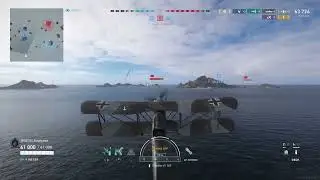 Weser-German Aircraft carrier gameplay (World of Warships Legends)