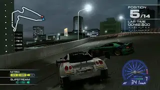 Ridge Racer 7 Maker's Trial DRAGON SABER with RC410 at Rave City Riverfront R [Control view]