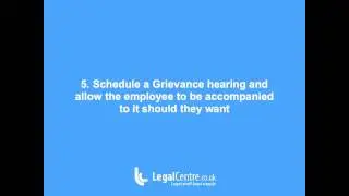 Stages of a grievance procedure