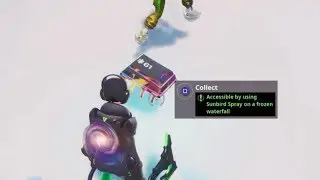 Fortbyte #61 Challenge - Accessible by using Sunbird Spray on a frozen Waterfall Guide - Fortnite