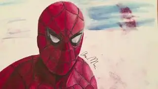 Spiderman homecoming marker drawing