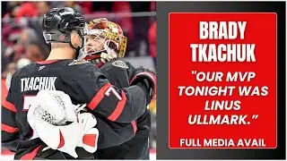 Brady Tkachuk post game 