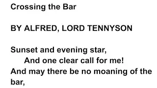 Crossing The Bar Poem Line By Line Explanation In Hindi |By Alfred Lord Tennyson #mahmadstudycircle