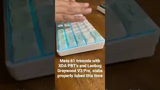 Metaminor Meta61 Trimode with Ice Mint XDA PBT&rsquo;s & Leobog Graywood V3. Stabs band aid clipped lubed