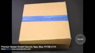 Premium Tamper Evident Security Tape, Blue, PVT2B-217A