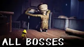 Little Nightmares - All Monsters/Bosses/Villains - FULL Gameplay (No Deaths) [2K 60FPS]