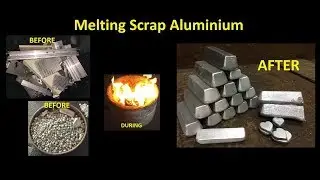 How to melting aluminium foils paper and make Bar
