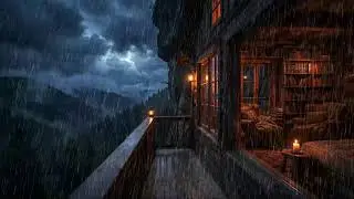 Soothing Rain on a Remote Forest Lodge 🌧️🌙 | Relaxing Night Ambience for Deep Sleep