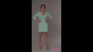 Wrap and tie mini dress in mint