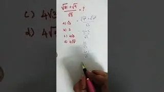 Maths MCQ #maths #competitiveexams #education #sqareroot #intelligent