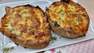 ✅️ BONIATOS RELLENOS DE CEBOLLA CARAMELIZA Y QUESO! Receta fácil! #lacocinadenuberosaylila