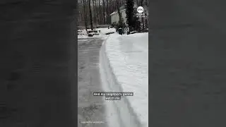 Man slides down icy driveway &lsquo;like a penguin on my belly&rsquo;