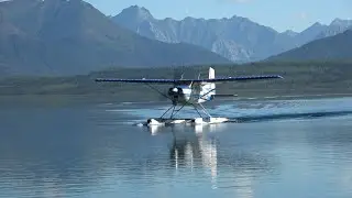 Flight from Walker Lake to Bettles on Cessna 185 Skywagon on floats 4K - Alaska