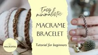 Easy macrame bracelet / 1mm thread / for beginners / simple & minimalistic & boho