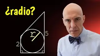 Hallar el radio de la circunferencia inscrita en el cuadrilátero | Reto de geometría