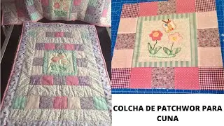 Colcha  de Patchwork para cuna sigue el paso a paso