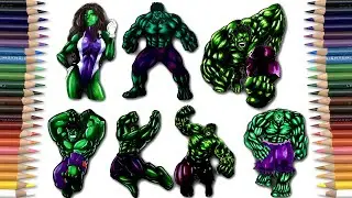 7 Amazing HULK Coloring Pages | The Evolution of Coloring HULKS [NCS Release]
