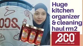 Must Watch 😁Huge Eco Shop Kitchen organizer & cleaning ecoshop kedai Rm 2  malaysia dollar store