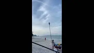 Dinning on the beach at CC Beach Bar, Khanom