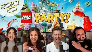Valkyrae PLAYS Lego Party with Ludwig, Fuslie & Squeex | Minigame Rush