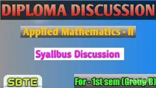 applied mathematics 2 syllabus |sbte syllabus 1st semester 2022 |applied mathematics - 2 |. #sbte