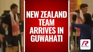 🚨New Zealand team arrives in Guwahati for the 3rd T20I against India.