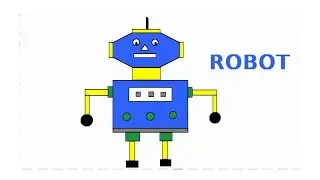 How to Draw a Robot in Tux Paint | How to Make a Robot Using Tux Paint | Tux Paint Robot Drawing
