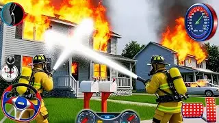 Симулятор спасения на пожарной машине США 3D - Игры про пожарных, работающих в экстренных службах...