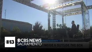 Stockton man-in-a-box demonstration highlights current job market