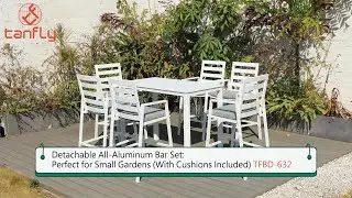 Detachable Al-Aluminum Bar Set:Perfect for Small Gardens (With Cushions Included) TFBD-632