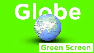 Google Maps Globe Animation Rotate  Green Screen