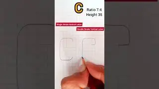 C Single / Double Stroke Vertical Lettering, Engineering Drawing, #diploma #lettering #saifimsaifim