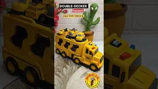 ASMR satisfying - Unboxing Double decker transport truck toy #automobile #truck #toys #car