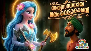 സത്യസന്ധനായ മരം വെട്ടുകാരൻ 🌳🪓 | Story Malayalam | Kids Story Malayalam | Malayalam story for kids