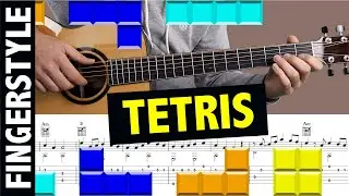 Tetris - Easy Fingerstyle Guitar (TUTORIAL + COVER + TABS)