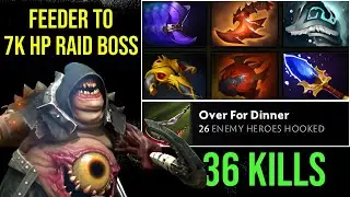 Mid Pudge From Feeder to 7K HP Raid Boss! 1v5 Bloodbath – 1500 XPM & 36 Kills in 38 Minutes | Dota 2