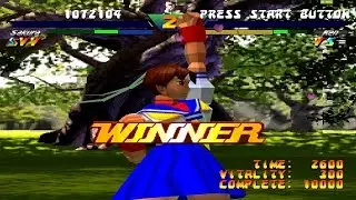 Street Fighter EX plus Alpha [PS1(ePSXe)]: Sakura Kasugano Arcade Playthrough (Hardest)