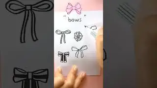 Draw cute bows. #drawing #ytshorts #youtubeshorts #doodle #shortvideo #shorts #art