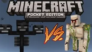 WITHER BOSS VS IRON GOLEM | Minecraft PE 0.16.0