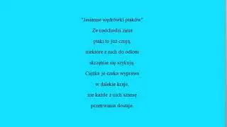 Teresa Kutzmann  - Jesienne wędr&oacute;wki ptak&oacute;w