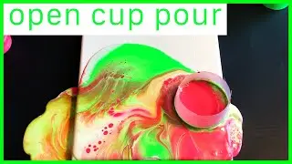 The Open Cup Pour - Relaxing Paint Pouring! | Fun Fluid Art Technique