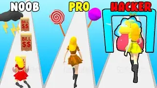 Pinker Lab | Relax Run All Levels Gameplay Trailer Android, ios New Game (NOOB vs PRO vs HACKER) P1