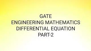 Initial value problem & variable separable method | GATE