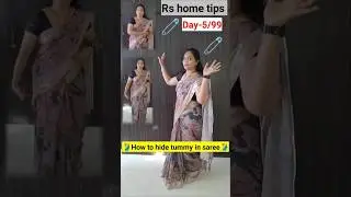 DAY-5 ❤️ 99 days saree tips&tricks #saree #sareedraping #tipsandtricks #SareeStylingTips #rshometips