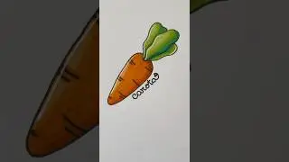 Disegniamo Carrie la carota 🥕 #arte #disegno #tutorial #carota #cute #art #markers #colorare #asmr